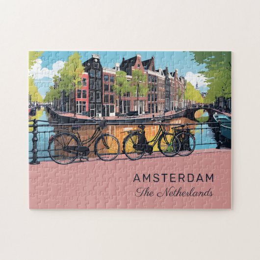 Benutzerdefinierter Text Amsterdam Puzzle (Horizontal)
