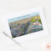 Benutzerdefinierter Text Amsterdam Rechteckiger Aufkleber (Umschlag)