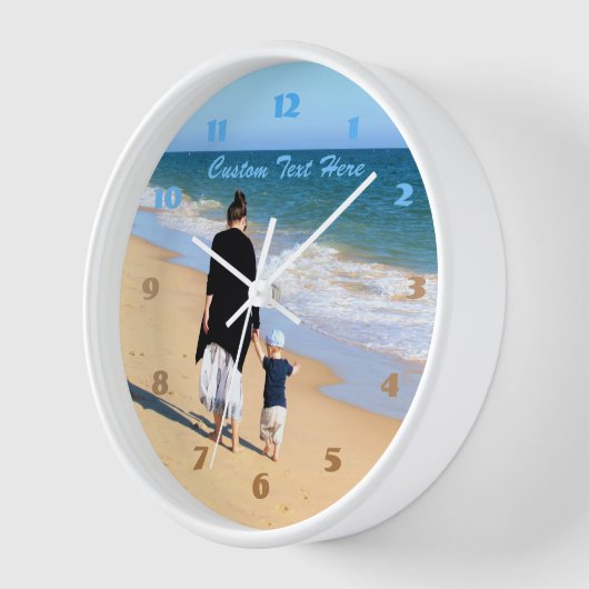 Benutzerdefinierter Text an der Wand Ihres Fotos P Uhr (Winkel)