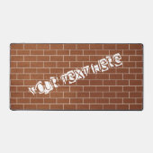Benutzerdefinierter Text an der Ziegelwand Schreibtischunterlage (Vorderseite)