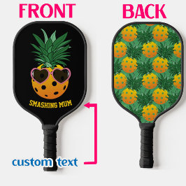 Benutzerdefinierter Text 🍍 Ananas, 2 Seiten Pickleball Schläger