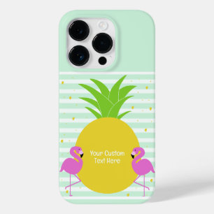 Benutzerdefinierter Text Ananas-Flamingos Case-Mate iPhone 14 Pro Hülle