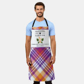 Benutzerdefinierter Text, Aquarellküche Schürze (Getragen)