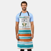 Benutzerdefinierter Text, Aquarellküche Schürze (Getragen)
