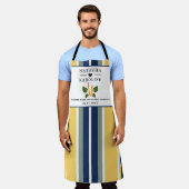 Benutzerdefinierter Text, Aquarellküche Schürze (Getragen)