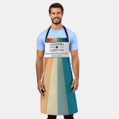 Benutzerdefinierter Text, Aquarellküche Schürze (Getragen)