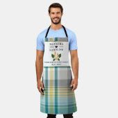 Benutzerdefinierter Text, Aquarellküche Schürze (Getragen)