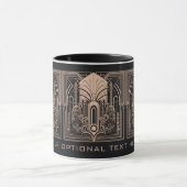 Benutzerdefinierter Text Art Deco Tasse (Zentrum)