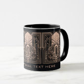 Benutzerdefinierter Text Art Deco Tasse (VorderseiteRechts)