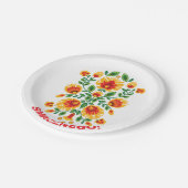 Benutzerdefinierter Text 💛 ❤️ Atemberaubend polie Pappteller (Schrägansicht)