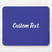 Benutzerdefinierter Text auf Blau mit weißer Schri Mousepad (Vorne)