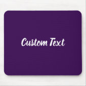 Benutzerdefinierter Text auf Dunkelviolett mit wei Mousepad (Vorne)