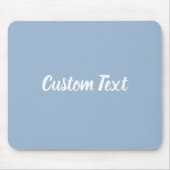 Benutzerdefinierter Text auf Hellblau mit weißer S Mousepad (Vorne)