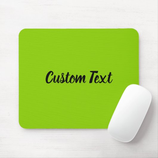Benutzerdefinierter Text auf Limettengrün mit schw Mousepad (Mit Mouse)