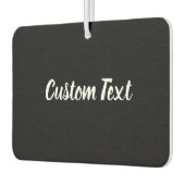 Benutzerdefinierter Text auf Schwarz mit weißem Sk Autolufterfrischer (Links)
