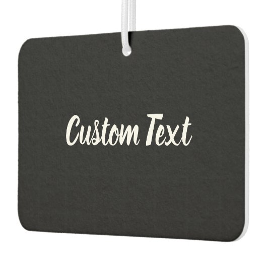 Benutzerdefinierter Text auf Schwarz mit weißem Sk Autolufterfrischer (Links)