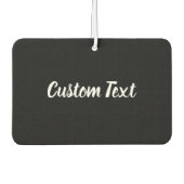 Benutzerdefinierter Text auf Schwarz mit weißem Sk Autolufterfrischer (Vorderseite)