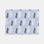 Benutzerdefinierter Text auf Wolken und Regenbogen Fleecedecke (Vorderseite (Horizontal))