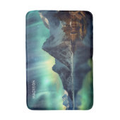 Benutzerdefinierter Text Aurora Borealis Badematte (Vorderseite Vertikal)