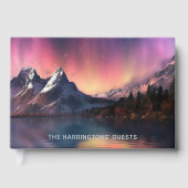 Benutzerdefinierter Text Aurora Borealis Gästebuch (Vorderseite)