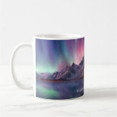 Benutzerdefinierter Text Aurora Borealis Kaffeetasse (Links)
