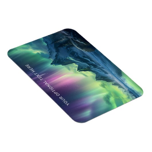 Benutzerdefinierter Text Aurora Borealis Magnet (Rechte Seite)