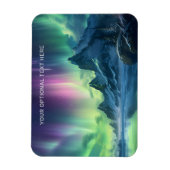 Benutzerdefinierter Text Aurora Borealis Magnet (Vertikal)