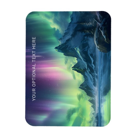 Benutzerdefinierter Text Aurora Borealis Magnet (Vertikal)