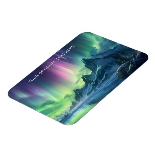 Benutzerdefinierter Text Aurora Borealis Magnet (Linke Seite)