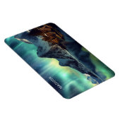 Benutzerdefinierter Text Aurora Borealis Magnet (Rechte Seite)