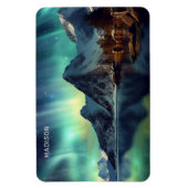 Benutzerdefinierter Text Aurora Borealis Magnet (Vertikal)