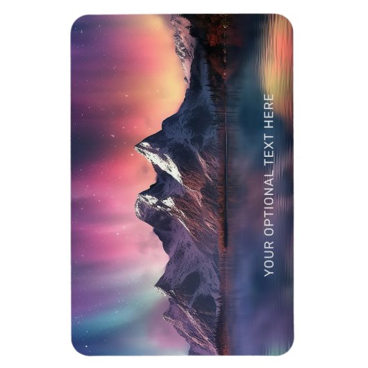 Benutzerdefinierter Text Aurora Borealis Magnet (Vertikal)