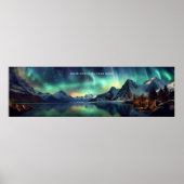 Benutzerdefinierter Text Aurora Borealis Poster (Vorne)