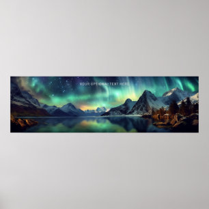 Benutzerdefinierter Text Aurora Borealis Poster