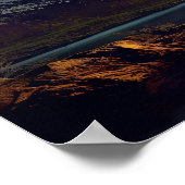 Benutzerdefinierter Text Aurora Borealis Poster (Ecke)