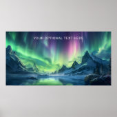 Benutzerdefinierter Text Aurora Borealis Poster (Vorne)