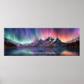 Benutzerdefinierter Text Aurora Borealis Poster (Vorne)