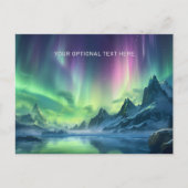 Benutzerdefinierter Text Aurora Borealis Postkarte (Vorderseite)