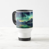 Benutzerdefinierter Text Aurora Borealis Reisebecher (Vorderseite Links)