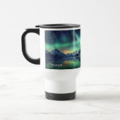 Benutzerdefinierter Text Aurora Borealis Reisebecher (Links)