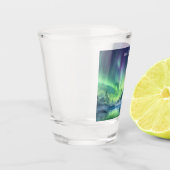 Benutzerdefinierter Text Aurora Borealis Schnapsglas (Links)