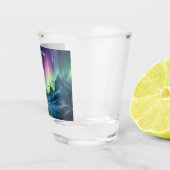 Benutzerdefinierter Text Aurora Borealis Schnapsglas (Rechts)
