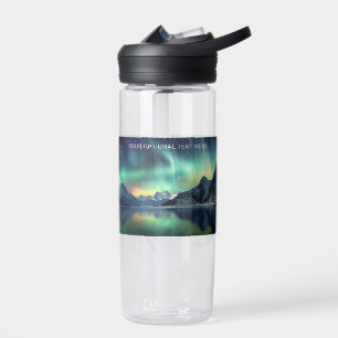 Benutzerdefinierter Text Aurora Borealis Trinkflasche