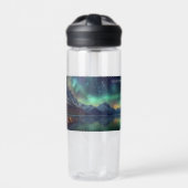 Benutzerdefinierter Text Aurora Borealis Trinkflasche (Vorderseite)