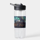 Benutzerdefinierter Text Aurora Borealis Trinkflasche (Rechts)
