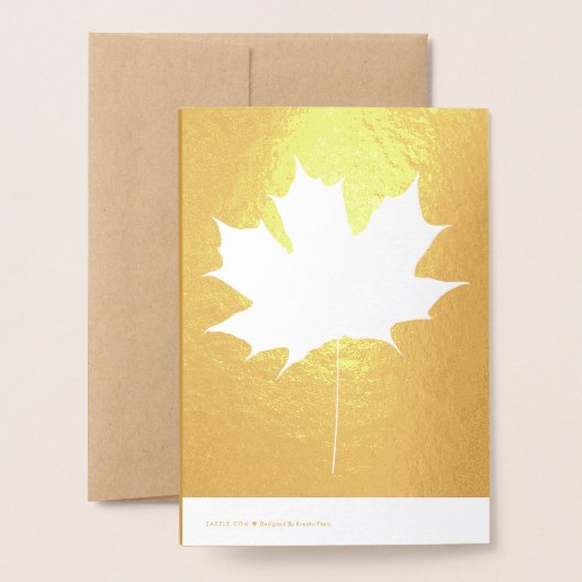 Benutzerdefinierter Text aus Herbst Folienkarte (Rückseite mit Umschlag)