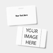 Benutzerdefinierter Text Ausweis (Vorder- & Rückseite)