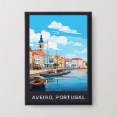 Benutzerdefinierter Text Aveiro Portugal Button (Vorderseite)