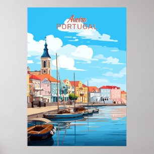 Benutzerdefinierter Text Aveiro Portugal Poster