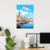 Benutzerdefinierter Text Aveiro Portugal Poster (Heimbüro)